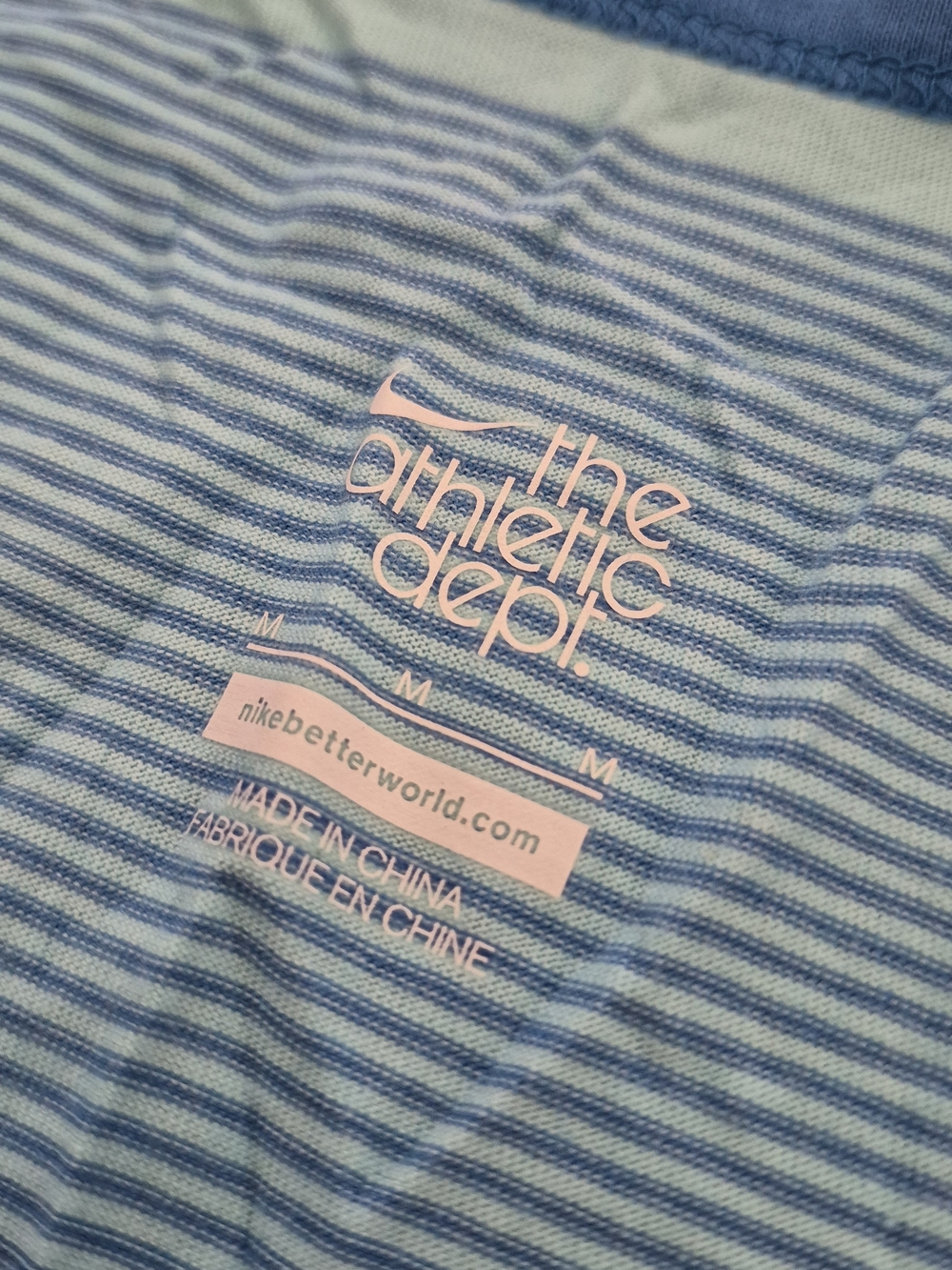 Nike Womens Blue Striped V-Neck All Sports Tank Top Sz M - Picture 4 of 7